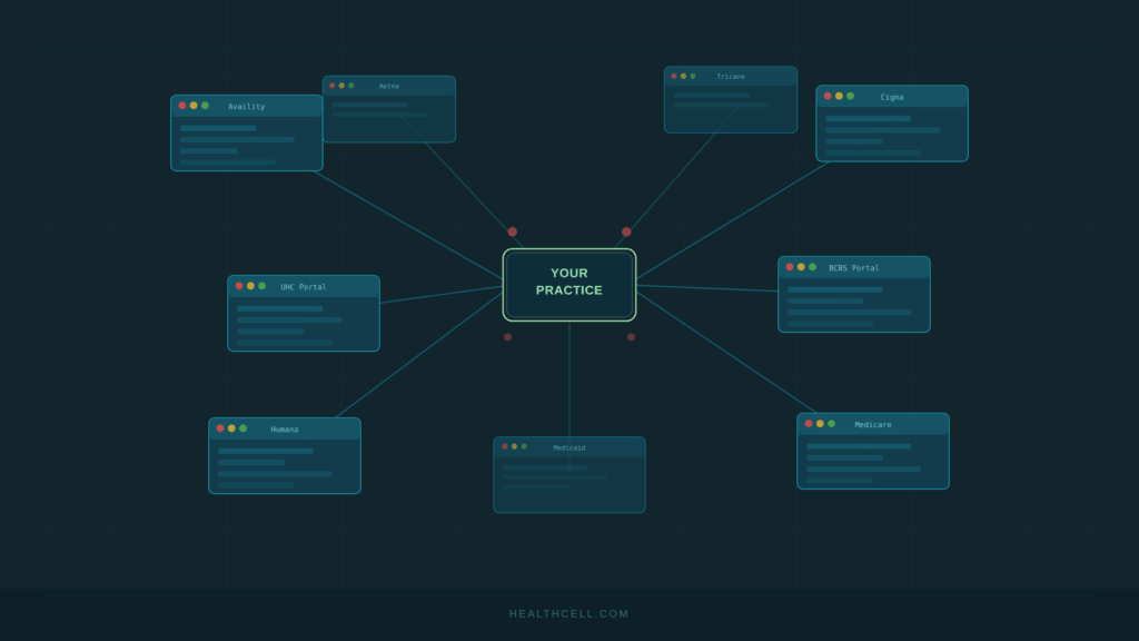 multiple payer portals with login windows